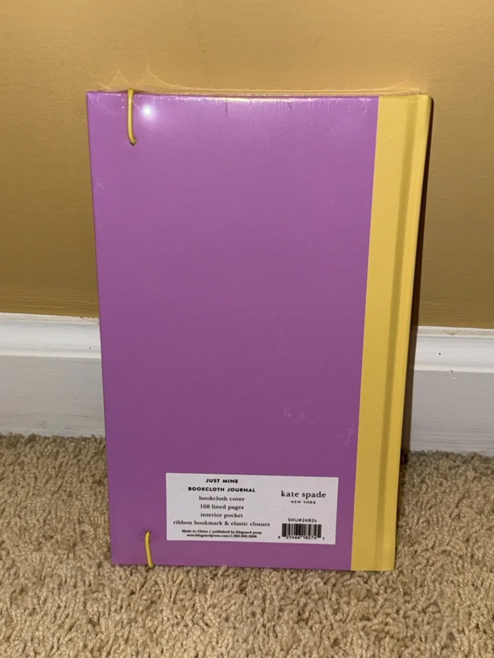 kate spade Lavender and Yellow Monogram ‘s’ Journal
